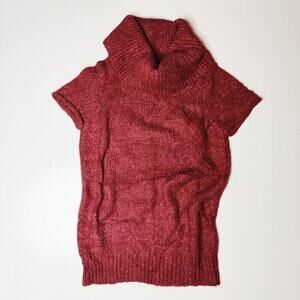 BCBGMaxazria sweater vest red wool blend size small
